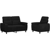 Sofa Sofos komplektas 2 vnt. Juoda Audinys