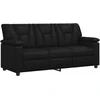 Sofa Sofos komplektas 2 vnt. Juoda Dirbtinė oda