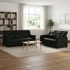 Sofa Sofos komplektas 2 vnt. Juoda Dirbtinė oda
