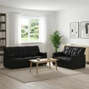 Sofa Sofos komplektas 2 vnt. Juoda Dirbtinė oda