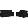 Sofa Sofos komplektas 2 vnt. Juoda Dirbtinė oda