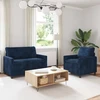 Sofa Sofos komplektas 2 vnt. Jūrinė mėlyna Poliesteris