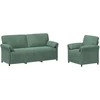Sofa Sofos komplektas 2 vnt. Jūrinė žalia Aksomas