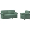 Sofa Sofos komplektas 2 vnt. Jūrinė žalia Aksomas