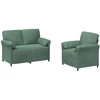 Sofa Sofos komplektas 2 vnt. Jūrinė žalia Aksomas