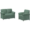 Sofa Sofos komplektas 2 vnt. Jūrinė žalia Aksomas