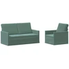 Sofa Sofos komplektas 2 vnt. Jūrinė žalia Aksomas