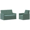 Sofa Sofos komplektas 2 vnt. Jūrinė žalia Aksomas