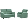 Sofa Sofos komplektas 2 vnt. Jūrinė žalia Aksomas