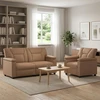Sofa Sofos komplektas 2 vnt. Kapučino Dirbtinė oda