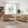 Sofa Sofos komplektas 2 vnt. Kapučino Dirbtinė oda
