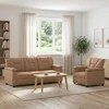 Sofa Sofos komplektas 2 vnt. Kapučino Dirbtinė oda