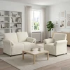 Sofa Sofos komplektas 2 vnt. Kreminė Aksomas