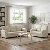 Sofa Sofos komplektas 2 vnt. Kreminė Aksomas