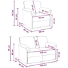 Sofa Sofos komplektas 2 vnt. Kreminė Aksomas
