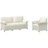 Sofa Sofos komplektas 2 vnt. Kreminė Aksomas