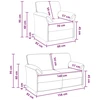 Sofa Sofos komplektas 2 vnt. Kreminė Aksomas
