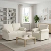 Sofa Sofos komplektas 2 vnt. Kreminė Aksomas