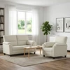 Sofa Sofos komplektas 2 vnt. Kreminė Aksomas