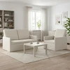 Sofa Sofos komplektas 2 vnt. Kreminė Aksomas