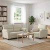 Sofa Sofos komplektas 2 vnt. Kreminė Aksomas