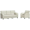 Sofa Sofos komplektas 2 vnt. Kreminė Aksomas