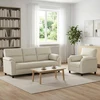 Sofa Sofos komplektas 2 vnt. Kreminė Aksomas