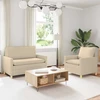 Sofa Sofos komplektas 2 vnt. Kreminė Audinys