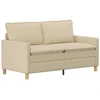 Sofa Sofos komplektas 2 vnt. Kreminė Audinys