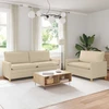 Sofa Sofos komplektas 2 vnt. Kreminė Audinys