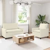 Sofa Sofos komplektas 2 vnt. Kreminė Audinys