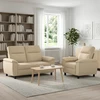 Sofa Sofos komplektas 2 vnt. Kreminė Audinys
