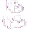 Sofa Sofos komplektas 2 vnt. Kreminė Audinys
