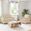 Sofa Sofos komplektas 2 vnt. Kreminė Audinys