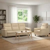 Sofa Sofos komplektas 2 vnt. Kreminė Audinys