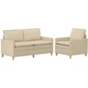 Sofa Sofos komplektas 2 vnt. Kreminė Audinys