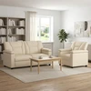 Sofa Sofos komplektas 2 vnt. Kreminė Dirbtinė oda
