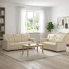 Sofa Sofos komplektas 2 vnt. Kreminė Dirbtinė oda
