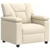 Sofa Sofos komplektas 2 vnt. Kreminė Dirbtinė oda
