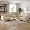 Sofa Sofos komplektas 2 vnt. Kreminė Dirbtinė oda