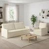 Sofa Sofos komplektas 2 vnt. Kreminė Kordūrinis audinys
