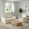 Sofa Sofos komplektas 2 vnt. Kreminė Kordūrinis audinys