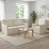 Sofa Sofos komplektas 2 vnt. Kreminė Kordūrinis audinys
