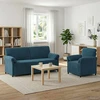 Sofa Sofos komplektas 2 vnt. Mėlyna Aksomas