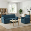 Sofa Sofos komplektas 2 vnt. Mėlyna Aksomas