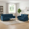 Sofa Sofos komplektas 2 vnt. Mėlyna Aksomas