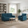 Sofa Sofos komplektas 2 vnt. Mėlyna Aksomas