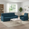 Sofa Sofos komplektas 2 vnt. Mėlyna Aksomas