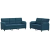 Sofa Sofos komplektas 2 vnt. Mėlyna Aksomas