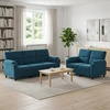 Sofa Sofos komplektas 2 vnt. Mėlyna Aksomas
